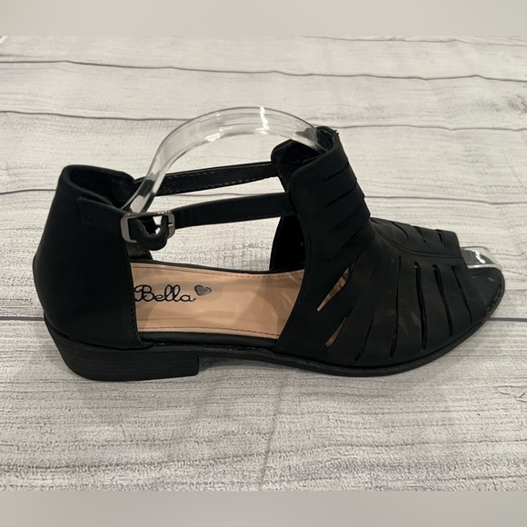 BELLA Black suede Women's block heel Sandals/size 8 - Picture 11 of 16
